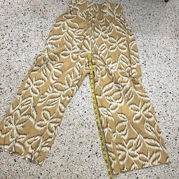 Kourt Willow print set neutral top pants small s resort wear - Picture 7 of 8